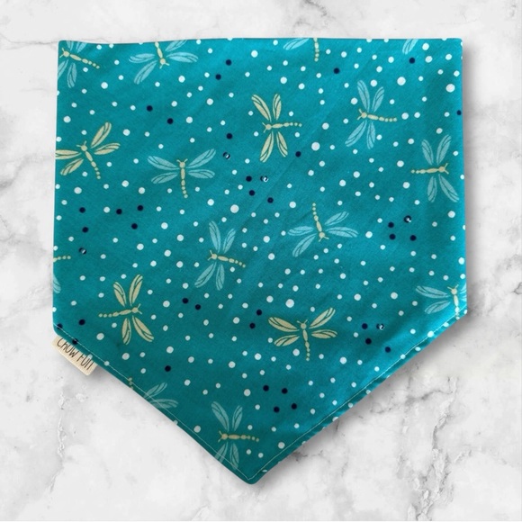 DOG Bandana - Dragonflys- Size L Large - Picture 1 of 1